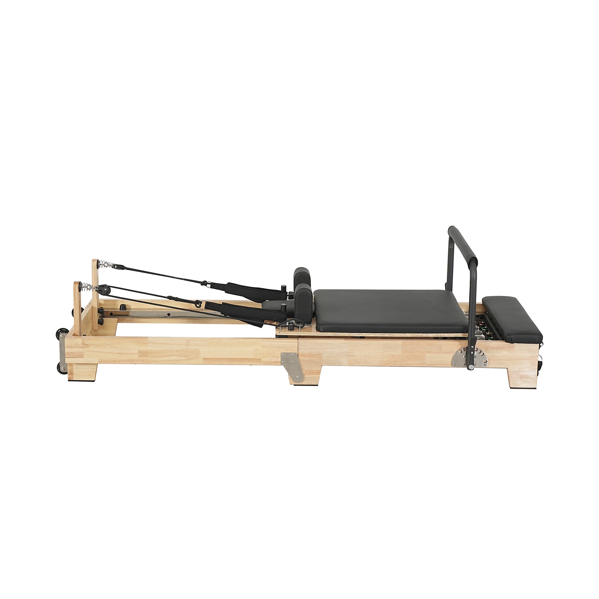 Collapsible Classic Pilates Reformer wooden legs Black