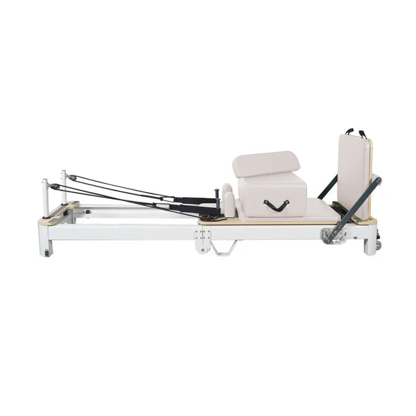 Foldning af pilates aluminiumslegeringsreformator hvid