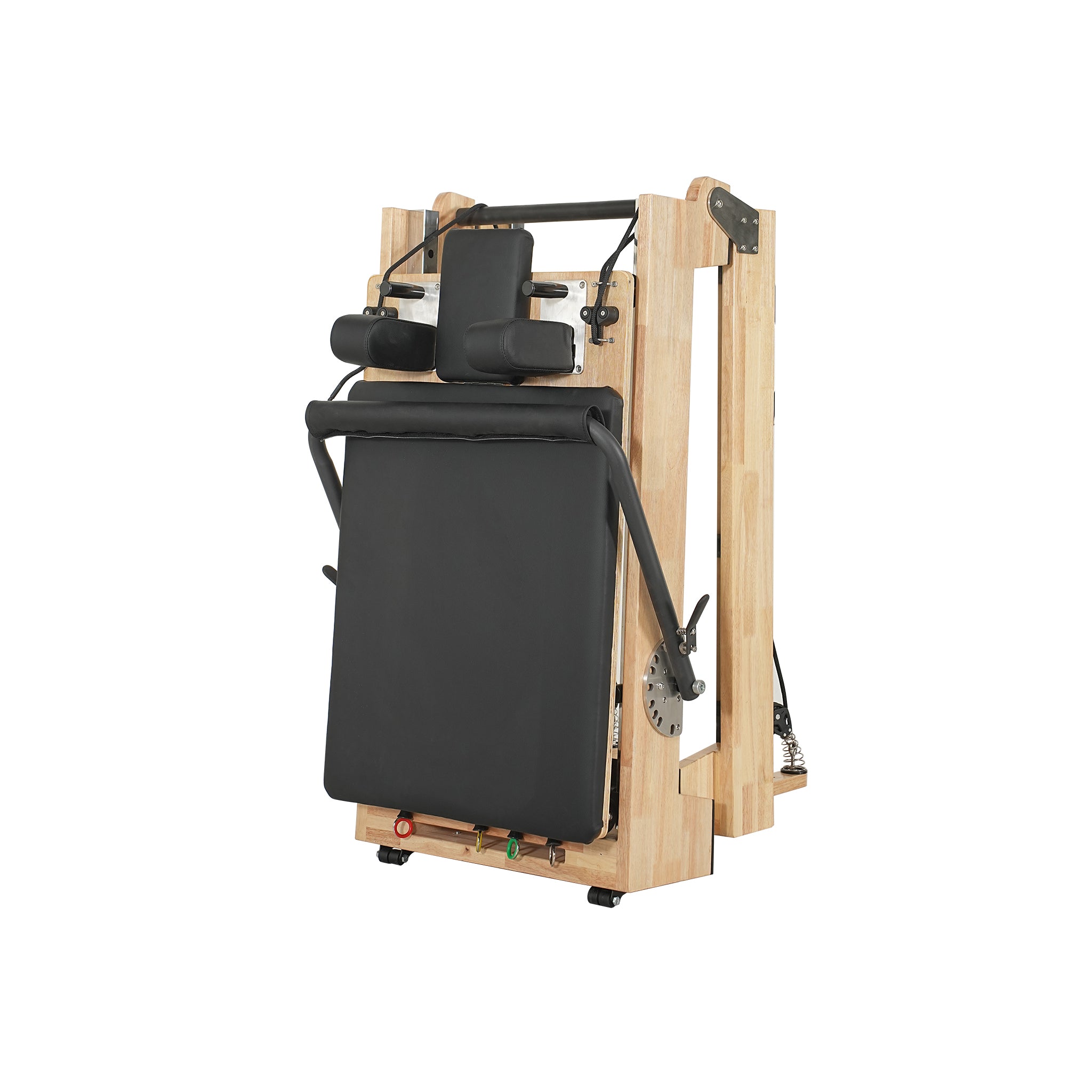 Collapsible Classic Pilates Reformer wooden legs Black